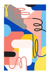 Composição abstrata vibrante
