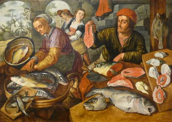 Francês: Le Marché aux poissons Mercado de peixe