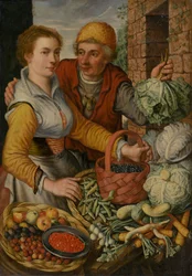 Os vendedores de frutas e vegetais, c. 1570