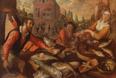 O mercado do peixe (óleo sobre tela)