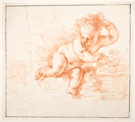 Putti coleta frutas