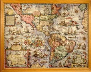 Mapa da América criado por Joan Blaeu