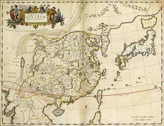 Mapa da China, do "Atlas Maior Sive Cosmographia Blaviana", 1662