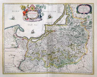 Mapa da Prússia Oriental. do 