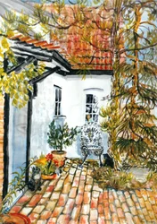 Carolines Cottage - o antigo Post Office, (guache)