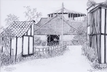 Lord Astors Dairy, White Place Farm, Cookham 2012, lápis
