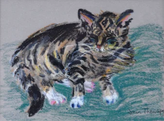 Gato malhado, 2005 (pastel)