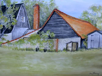 Vista do Jardim dos Vizinhos, 2016, (lápis e aquarela)