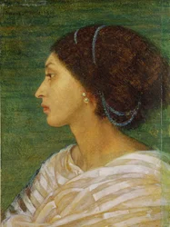 Cabeça de uma mulher mulata, 1861 (óleo sobre papel colocado sobre linho)