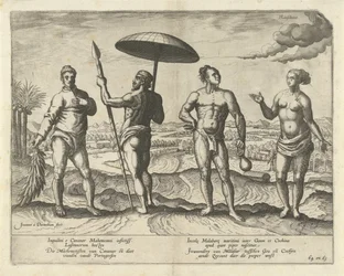Dois homens de Cananor e um casal de Malabar