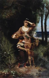 Chevrere by the Sea Painting de Joanny Rave (1827-1882) Dim. 219x139 cm. Menção obrigatória: Fondação de colecções de Provence, Marselha