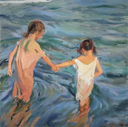 Crianças no mar