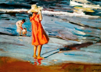 Crianças na praia, pintura de Joaquín Sorolla (1863-1923). 1900