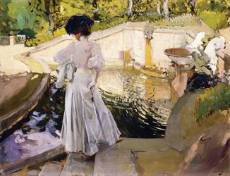 Maria olhando para os peixes, Granja, 1907