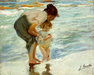 Na praia, 1908