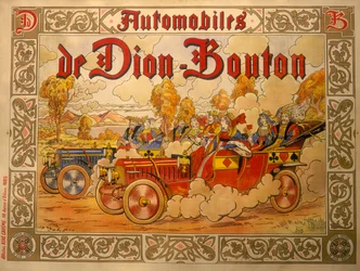 Cartaz publicitário carros De Dion Bouton, c1920s