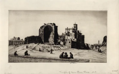 Templos de Vênus e Roma, Roma (drypoint)