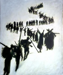 Soldiers in the Snow c. 1999 (acrílico sobre painel)