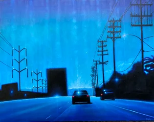 Autoestrada de Ventura c. 2020 (acrílico sobre painel)