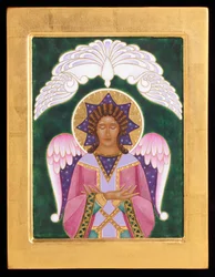 Anjo do Silêncio, 2015 (têmpera de ovo e ouro 24k sobre madeira)