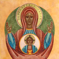 Redemptoris Mater, 2010 (têmpera de ovo e ouro de 24k sobre madeira)