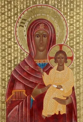 Via Soberana, 2004 (têmpera de ovo e ouro de 24k sobre madeira)