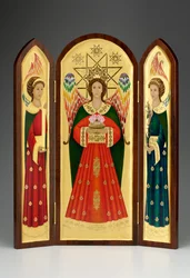 Os presentes, 2013 (têmpera de ovo e ouro de 24 quilates sobre madeira)