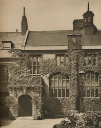 Grande salão onde os irmãos da Charterhouse jantam, c1935.