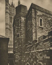 A Jewel Tower, Westminster, sobrevivendo desde muito cedo em Londres, c1935.