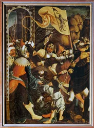 Jesus carregando a cruz (têmpera sobre madeira de abeto)
