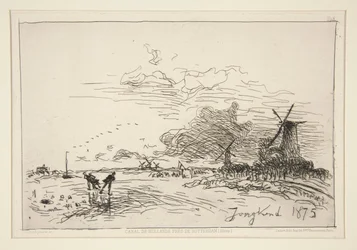 Canal de Hollande, pr?s de Rotterdam (Hiver) [Holland Canal, perto de Rotterdam (Inverno)]