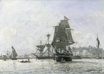Grandes barcos à vela em Honfleur