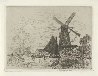 Moinhos de vento perto de Rotterdam