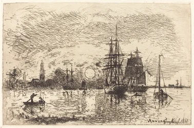 Soleil couchant, port d