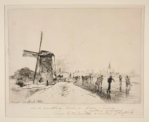Vista da cidade de Maaslins (Holanda)
