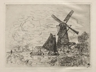 Moinhos de vento na Holanda.