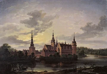 Castelo de Frederiksborg ao luar, 1817.