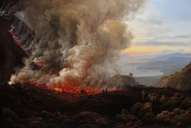 Uma erupção do Vesúvio, 1824.