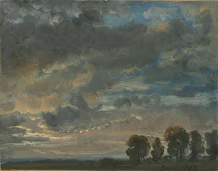 Nuvens ao anoitecer