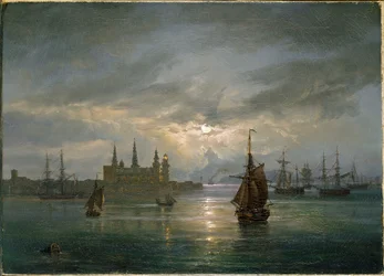Castelo de Kronborg ao luar