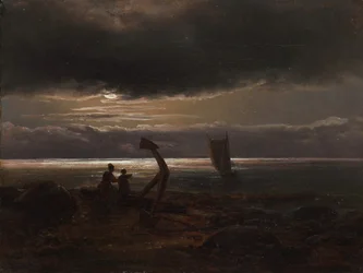 Mãe e filho à beira-mar, 1830.