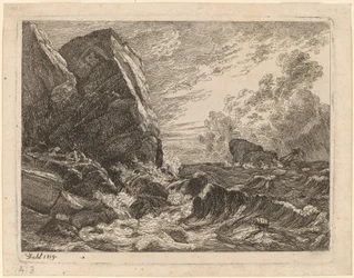 Costa norueguesa durante uma tempestade