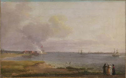Vista sobre Øresund perto da fábrica de cal