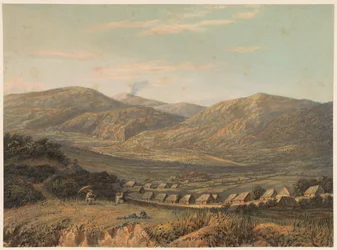 Vista das Montanhas Tengger
Nas montanhas Tengger (canto leste de Java.) (título sobre o objecto)