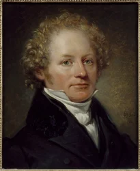 Retrato de Per Daniel Amadeus Atterbom (1790-1855), de Sandberg, Johan Gustaf (1782-1854). Óleo sobre madeira