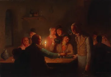 Cena da Dutch Tavern Scene, 1846.