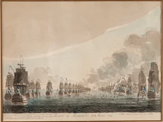 A Batalha naval de Öland em 26 de julho de 1789.