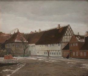 Noite de inverno em Ribe, Jutlândia