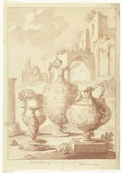 Candelabro e vaso seco Laomedonteae fuerant haec pocula mensea (título no objeto) Vaso e castiçal (título da série)