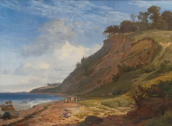 Uma costa dinamarquesa. Vista de Kitnæs pelo Fiorde Roskilde